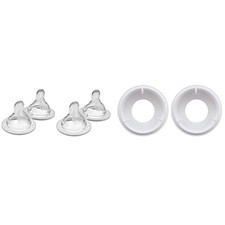 MAM Bottle Nipples Fast Flow Nipple 4 Count Pack of 1 , Flow, 4 Pack
