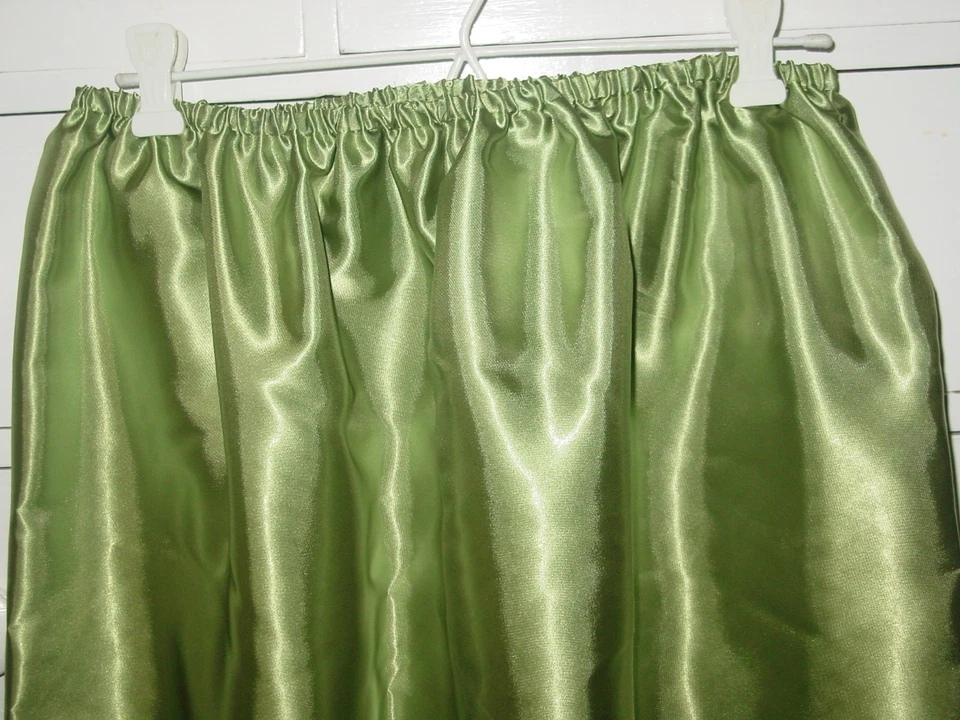 Зеленый атласный половина скольжения с белый кружевной отделки 28 «- 54» талии Sissy-XXL 1 X 2 X новый - Изображение 2 из 3