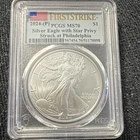 U.S. Mint 2024 (P) American Silver Eagle 1 oz .999 Star Privy PCGS MS70 FS