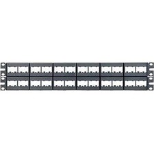 Panduit CPP48WBLY 48 Port Modular Patch Panel, Black