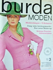 vecchio quaderno moda Burda edizione 3 del 1965, completo di istruzioni + ritagli