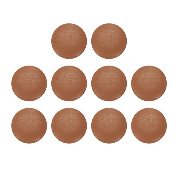 10 Stk. Pu-LederknöPfe 12,5Mm Rund FüR Diy, Hellbraun-image