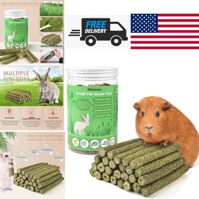 Natural Timothy Hay Sticks 38 Pieces for Rabbits Guinea Pigs and Hamsters