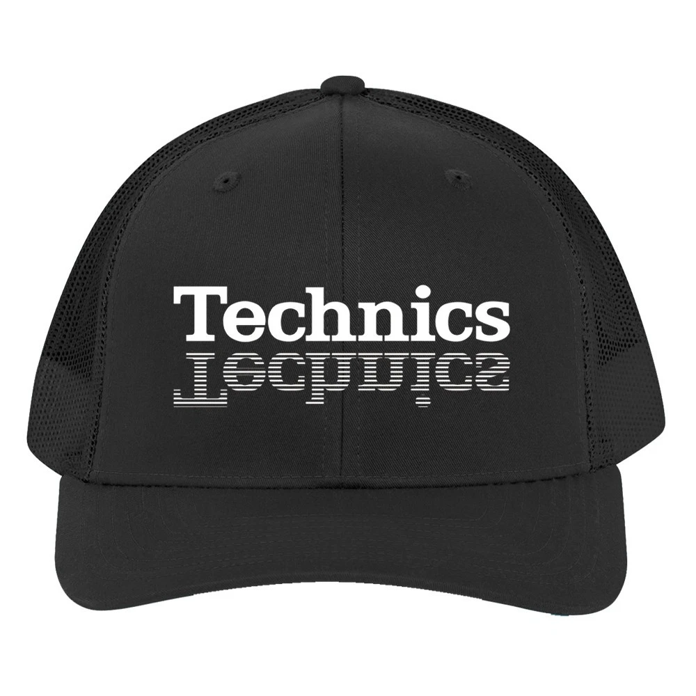 Technics Audio Music Black Trucker Hat Cap Adult Size