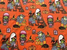 Fabric Halloween Witch  44 X 36  561