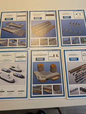 HMV Modello di Cartone, Impianti Portuali, 5 Pezzi + Traghetti Portuali di Scheurer, Nuovo