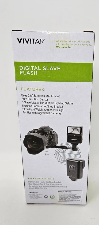 Vivitar V319AF-NOC Digital Concepts Slave Flash W/Bracket For Digital Camera New - Image 4 of 4
