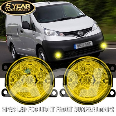Pair Bumper LED Fogs Driving Lamps 3500K Yellow For Nissan NV200 2013-2021
