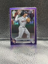 Topps 2022 Chrome Update Jeremy Pena Purple Refractor #USC126 Rookie Debut