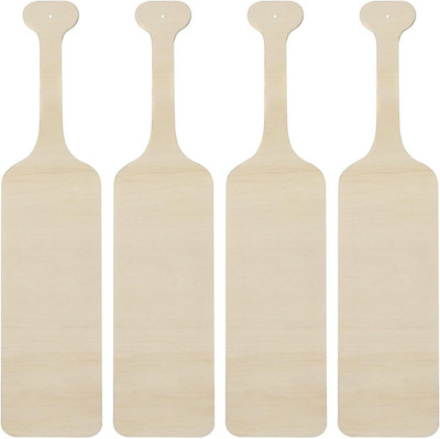 4 Pcs 17 Inch Unfinished Wooden Paddle, Greek Fraternity Paddle, Solid Pine