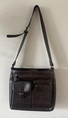 RELIC Faux Brown Leather Satchel Handbag Purse Women's