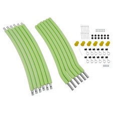 6x Universal Trampoline Replacement Enclosure Poles Steel  Foam  Plastic Green