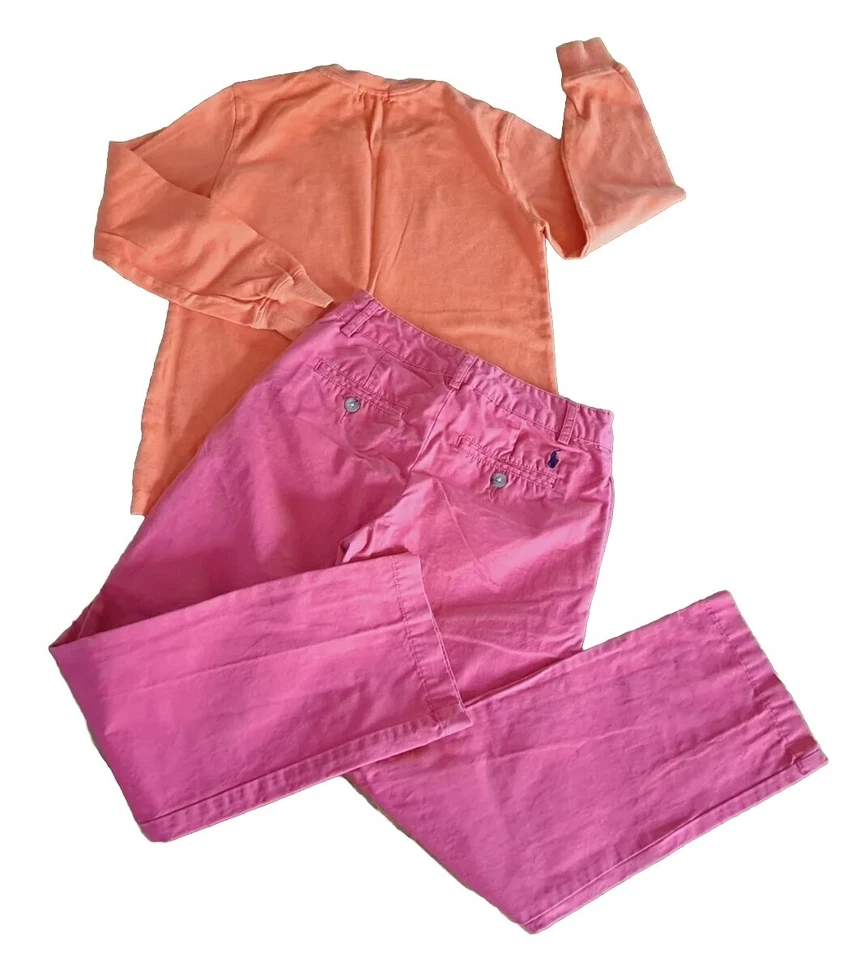 Polo Ralph Lauren Dress Pants/ Long Sleeve T Shirt Top Boy's Size 7/8 (Lot of 2) - Image 2 of 4