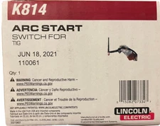 Lincoln Electric K814 S13530-1 Arc Start Switch Tig Welding 25 Ft.
