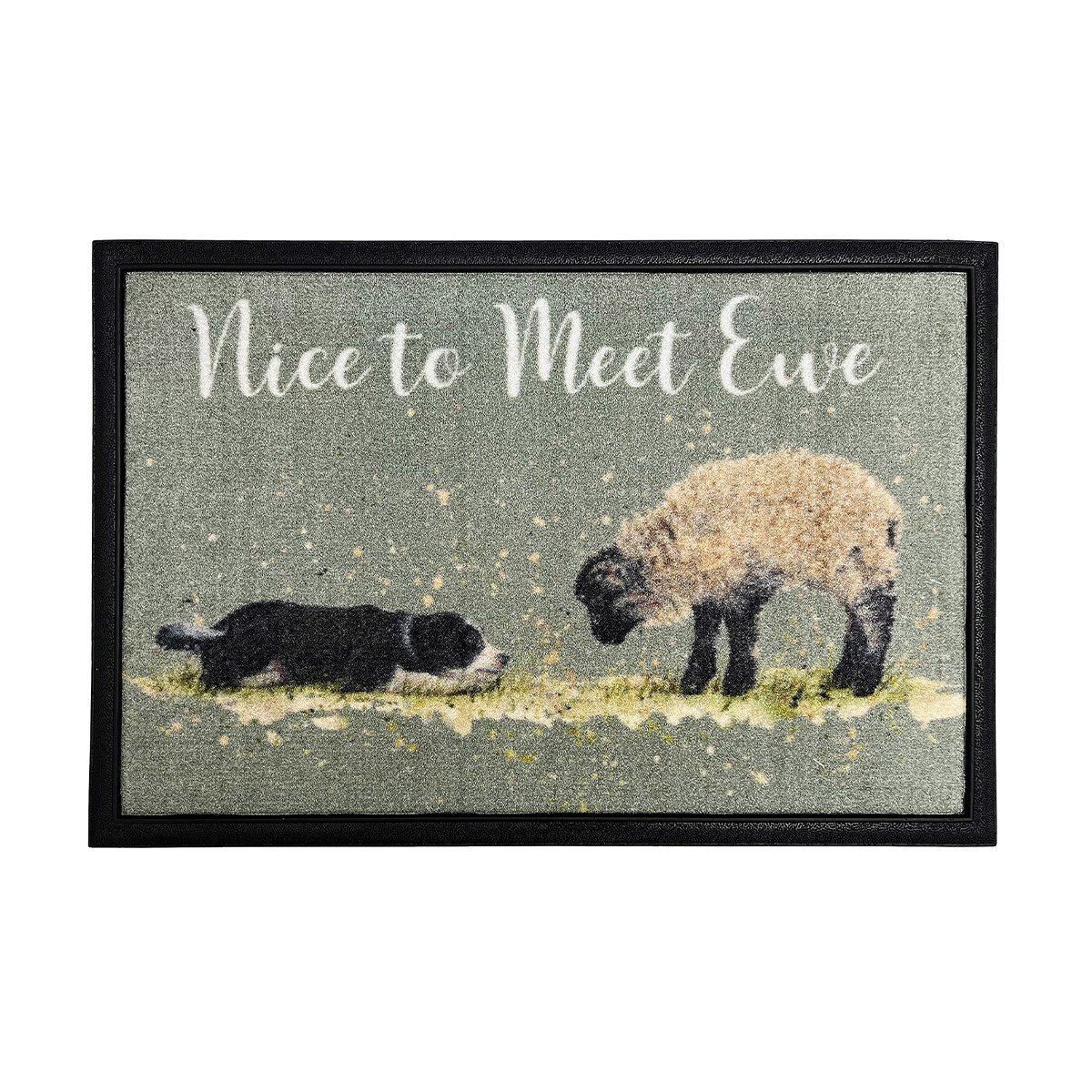 Bree Merryn 'Nice to Meet Ewe' Rubber Framed Doormat - 40cm x 60cm