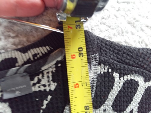 Armani Exchange Men's Sz XL Black Waffle knit Spellout White Bold Design Peru - Picture 4 of 5