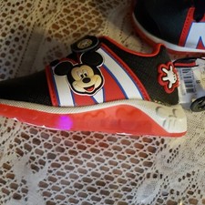 Disney Mickey Mouse Toddler Boys Light Up Athletic Shoes SIZE 11 - NEW WITH TAGS