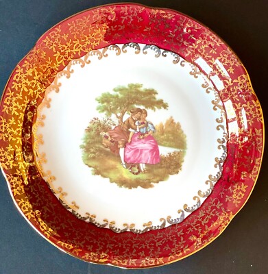 Vintage Limoges Fragonard France decorative Plate Vintage from the 1980s Materia