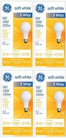 Ge 97494 Lighting 50/100/150-watt, 3-way Light Bulb, Soft White, 4-pack, New, Fr on sale Ge 97494 Lighting 50/100/150-watt, 3-way Light Bulb, Soft White, 4-pack, New, Fr on sale