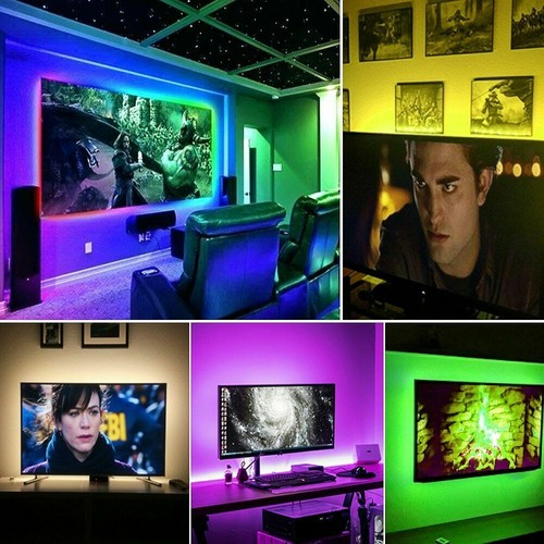 TV Computer Backlight 5V USB LED strip Light 5050 RBG Background Lighting 1m 3m - Picture 4 of 16