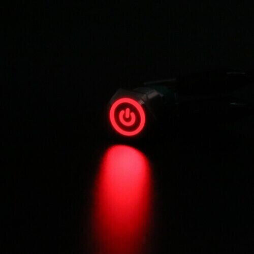 16mm 12V LED ON OFF Waterproof Stainless Steel Latching Push Button ...
