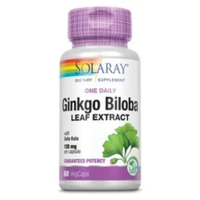Solaray One Daily Ginkgo Biloba Supplement, 120mg | 60 Count
