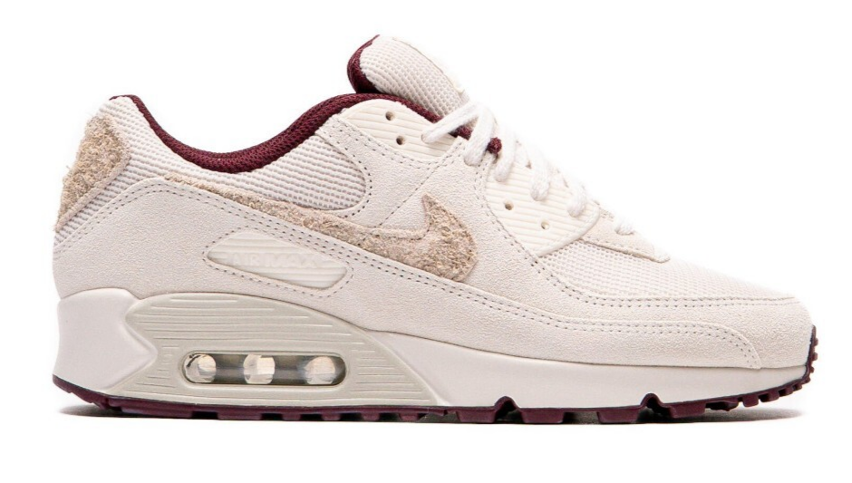 Nike Air Max 90 PRM Sail Burgundy Crush HQ1712-001 Men's Size New