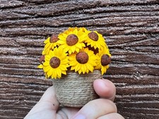 Paper Sunflower in Jute Rope Pot Description