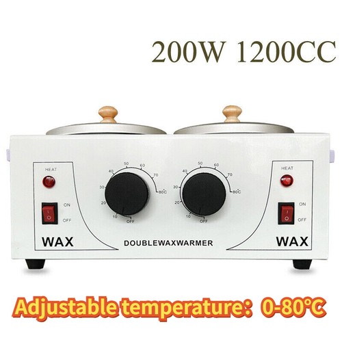 Double Heater Pot Electric Melter Machine Wax Warmer For Hair Removal Beauty - Picture 2 of 6