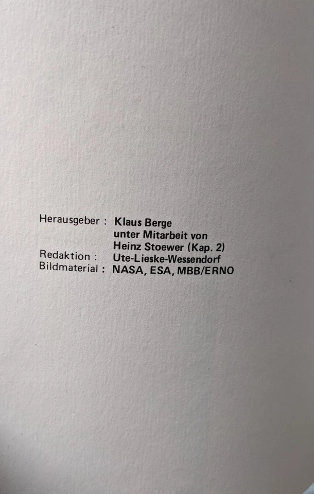 NASA ESA Spacelab "Departure for the eighth Continent" Klaus Berge signed RARE. - Image 4 of 4