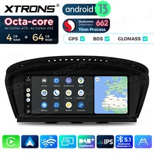 Android 13 Retrofit Car Play GPS Stereo Navi For BMW E60 E61 E64 E91 E92 E93 CIC
