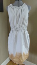 NWT M Missoni Light Gray with Gold Accents100 Cotton Dress Size 42 IT, 6 US