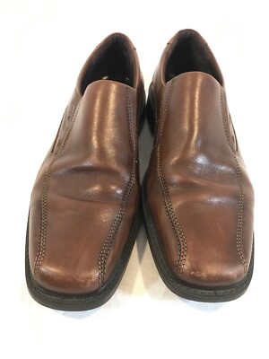 ECCO Brown Leather Slip On Loafer Casual Dress Shoes Men US  display picture 3