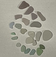 Small Lot of Genuine Beach Combed Pastel Sea Glass 24 Pieces Washington State