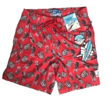 Beach Bros Men's Bottoms Tropical Pineapple Lined Swim Trunks Size Small NWT