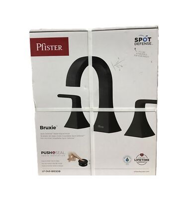 Pfister Bruxie 8 in. Widespread Double Handle Bathroom Faucet in Matte Black