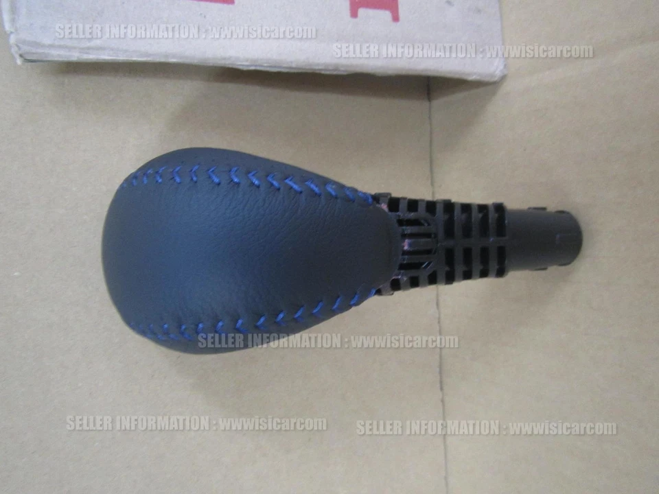 HONDA FIT SHUTTLE WAGON GG7 GG8 AUTO SHIFT KNOB 54131-TF0-A82ZE BLUE STITCH JDM - Image 4 of 4