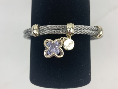 BIJOUX BOBBI Beautiful Twisted Cable Bangles birthstone/June