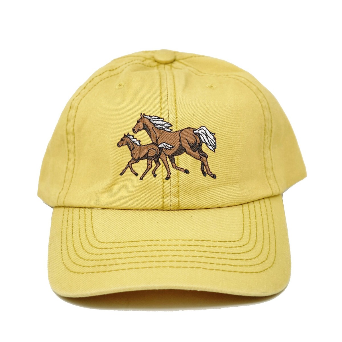 Mare and foal embroidered dad hat, Horse Horses embroidered  display picture 1