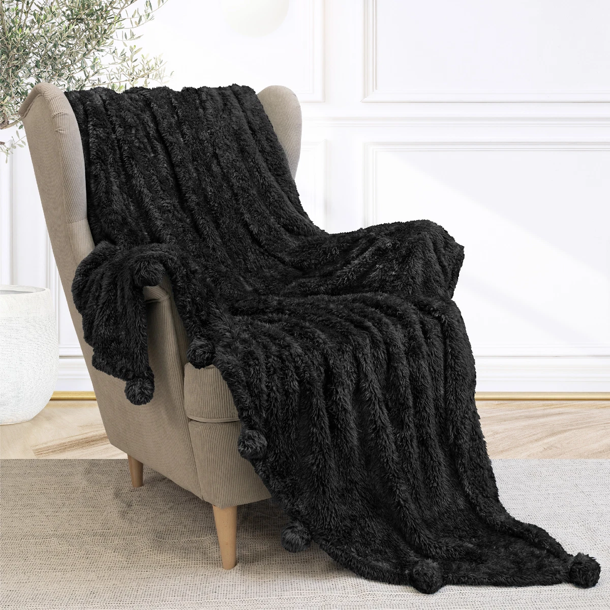 Pom pom throw blanket new arrivals