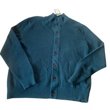 New NWT Goodfellow Green Cardigan Button Up Sweater Shirt Mens Size XL Pockets