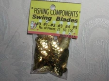 100 SWING SPINNER BLADES #1 HAMMERED BRASS;USA;WORM RIG,SWISS LURES,SPINNERS