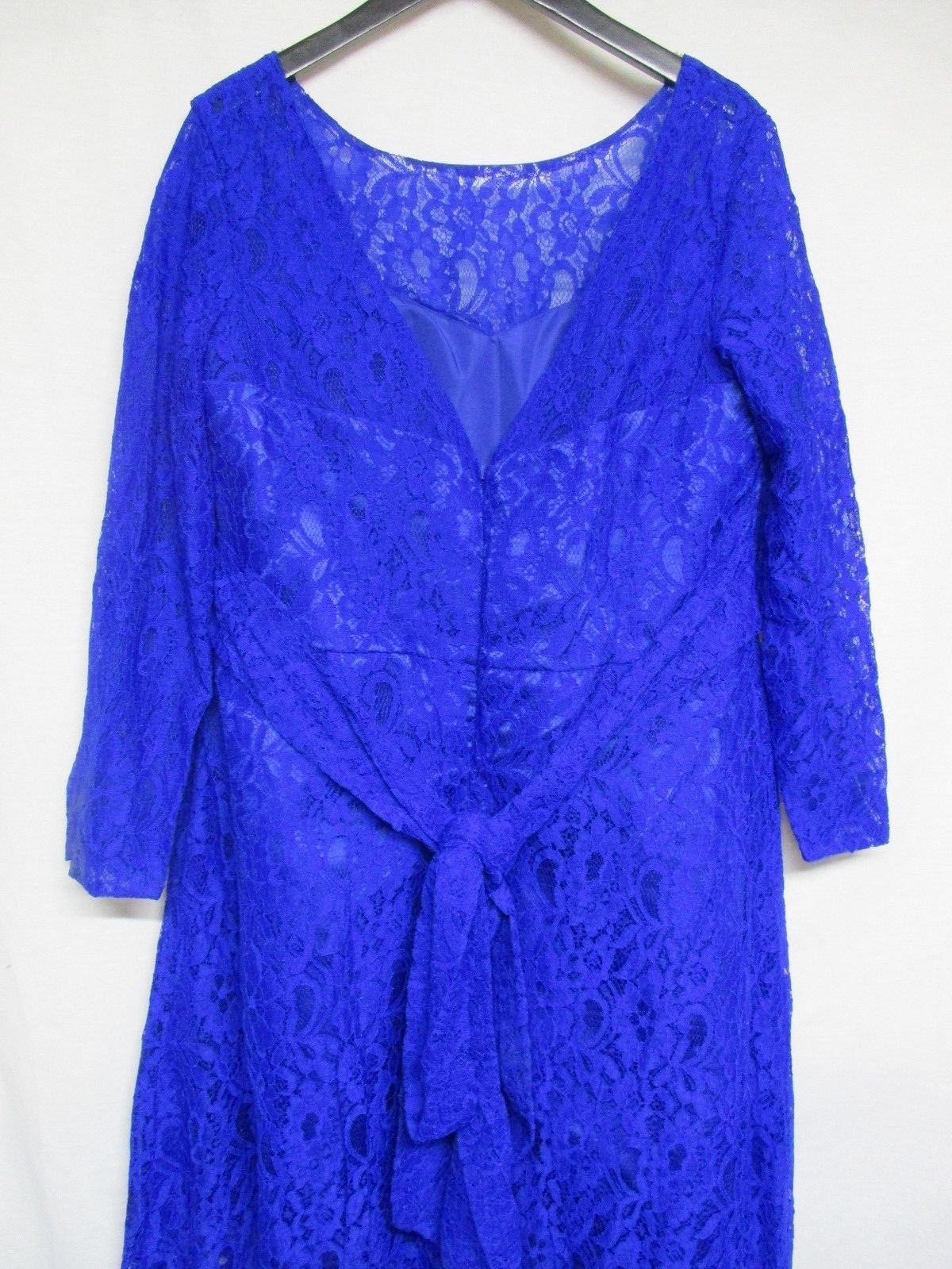 Plus Size Women 3/4 Sleeve Blue Lace Cocktail Evening Prom Gown Dress    +P-3