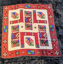 square silk scarf vintage-Very fun  colorful design/excellent condition