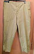 David Taylor Classic Fit KHAKI Pants Back Elastic Mens Assorted Sizes NEW w/TAGS