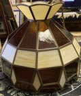 vintage tiffany style stained glass hanging lamp