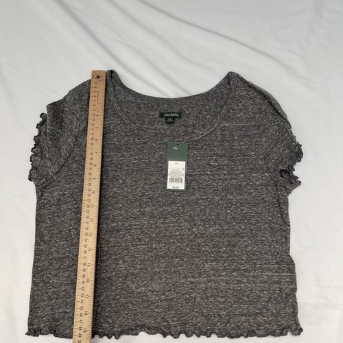 Lot of 3 Wild Fable Women's Lettuce Edge T-Shirt Top Charcoal Grey Sizes XL New - Picture 4 of 7