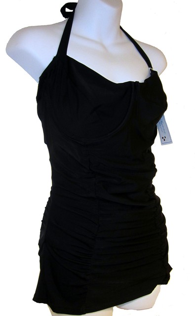 ruched swim dress