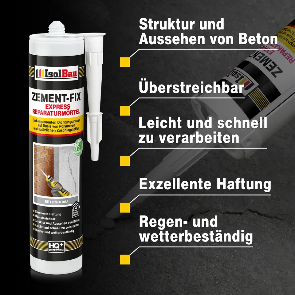 Reparaturmörtel Zement-Fix 1-48 x 300ml Betongrau Dunkelgrau Zementgrau Express - Bild 2 von 4