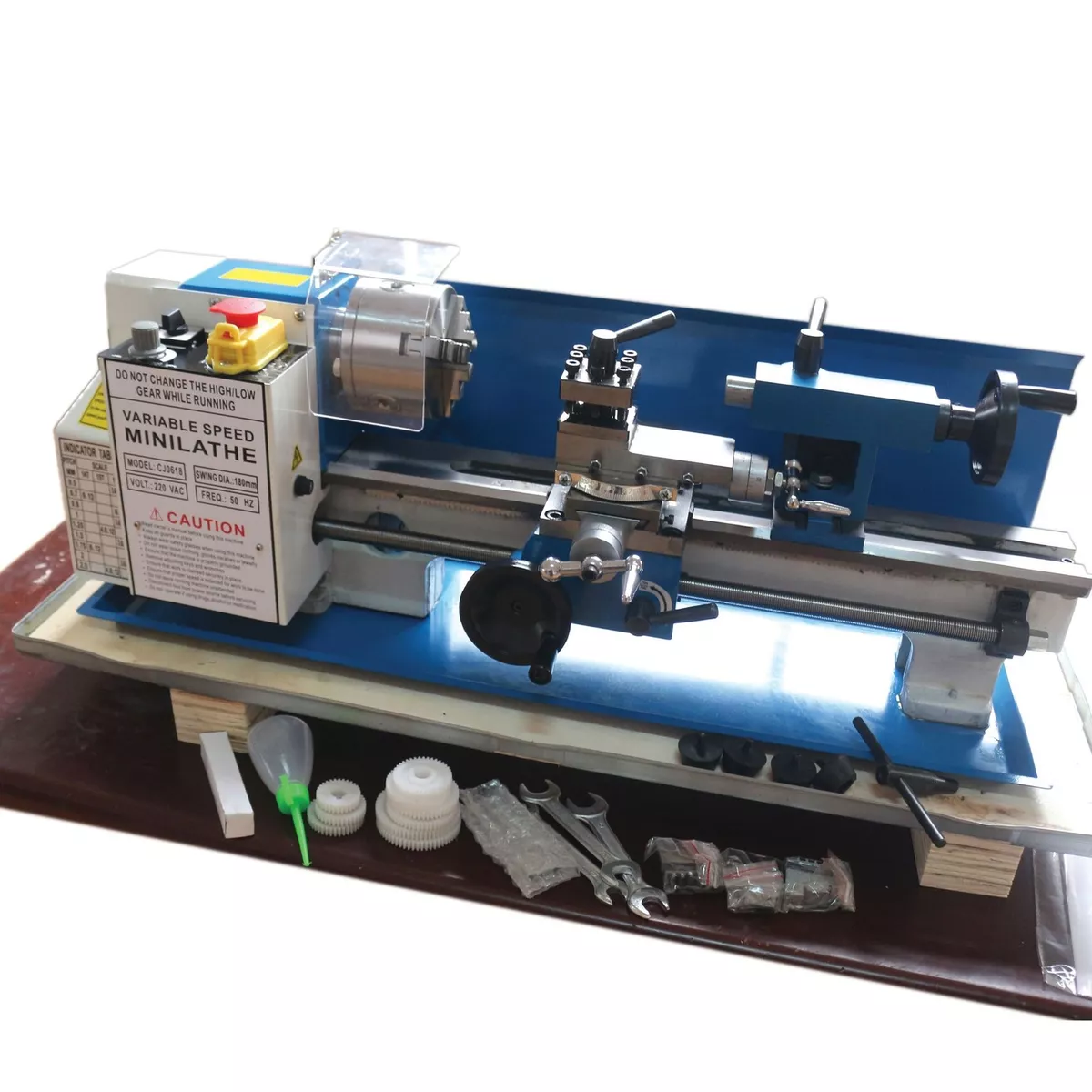 220V Micro Lathe Small Lathe CJ0618 Home Desktop Precision Instrument Mini Lathe